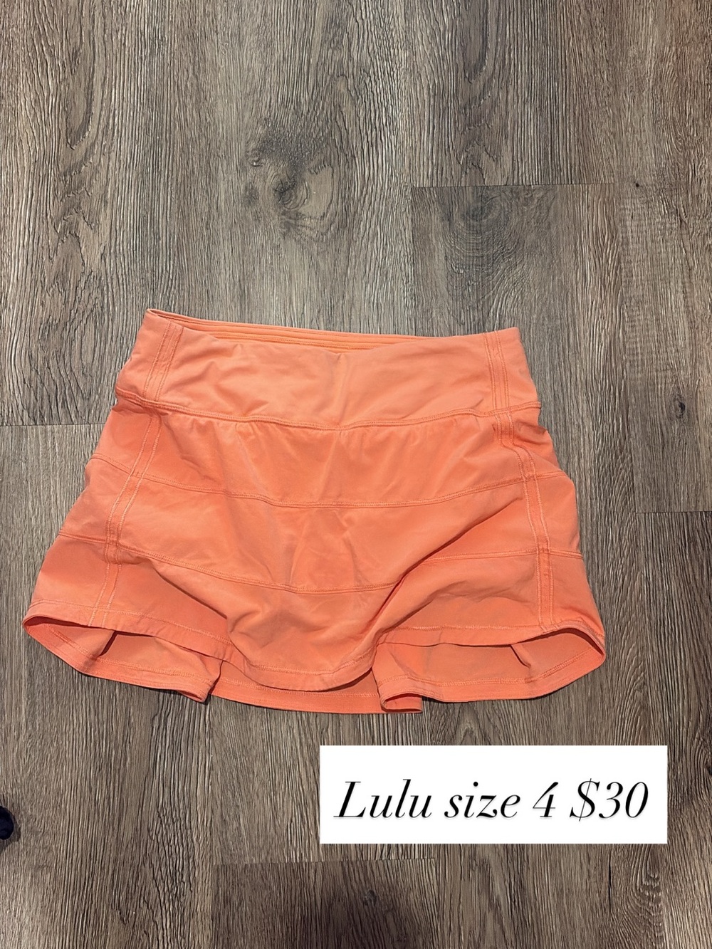 lululemon athletica Women’s Coral Orange Athletic Skort